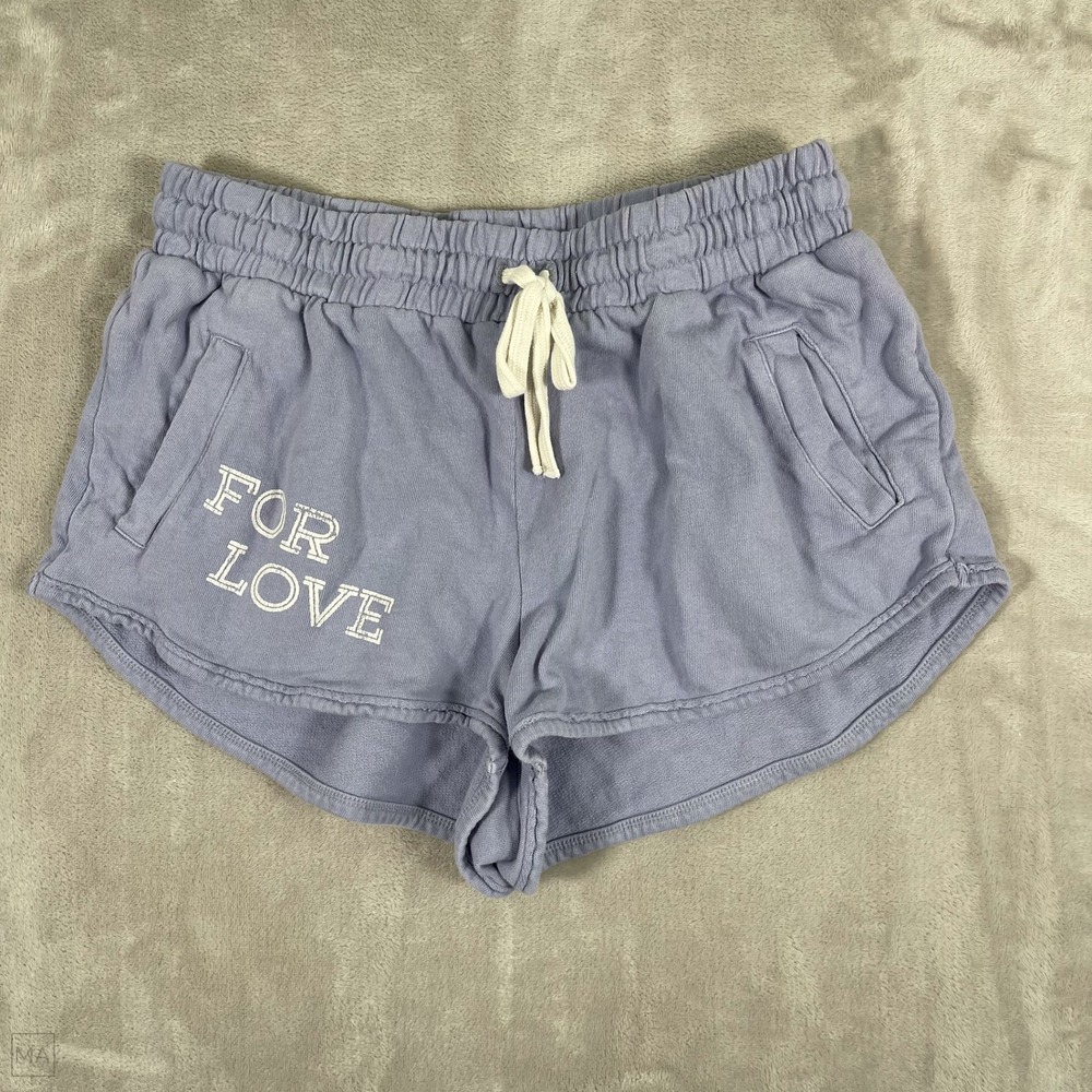 Daily Practice Women's Shorts "For Love" Casual Lounge Coastal Summer XS Blue